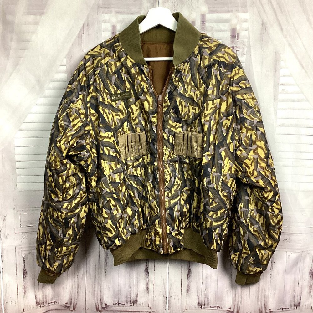 Columbia  Camo Reversible Bomber Hunting Jacket 80s M